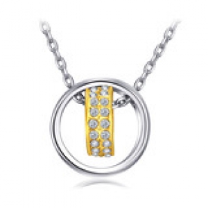 雙色經典圓形項鏈