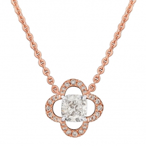 四葉草(cǎo)方形锆石項鏈 