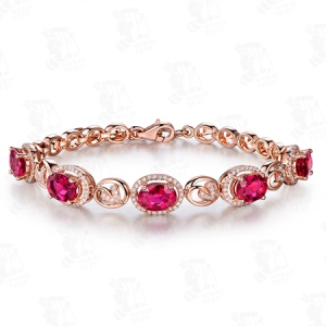 玫紅(hóng)锆石手镯