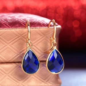 玻璃石銀(yín)耳環